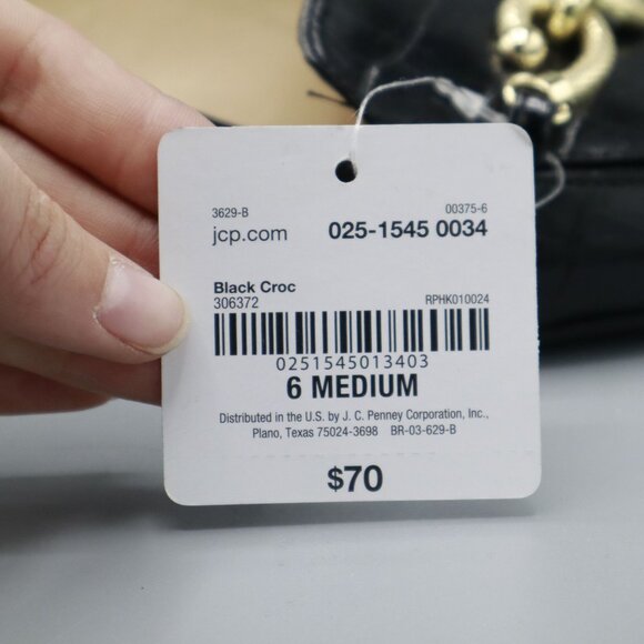 Liz Claiborne Leather Loafers Womens‎ 6M Black Twee Business Elevated Basic NWT - Picture 4 of 15